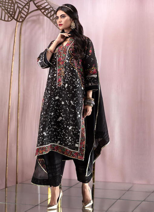 Picture of Black Embroidered Shalwar