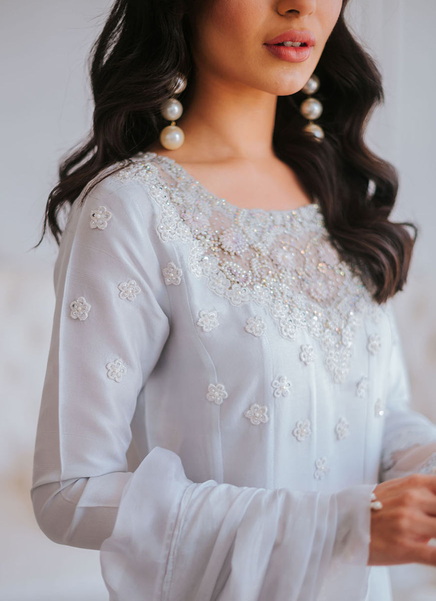 Silver Chloe Kalidaar And dupatta