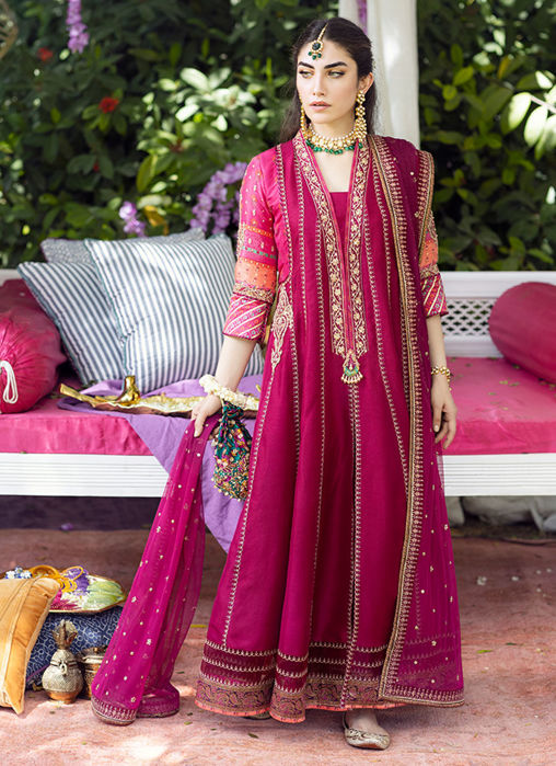 Zareen Fuchsia Kalidaar And Dupatta
