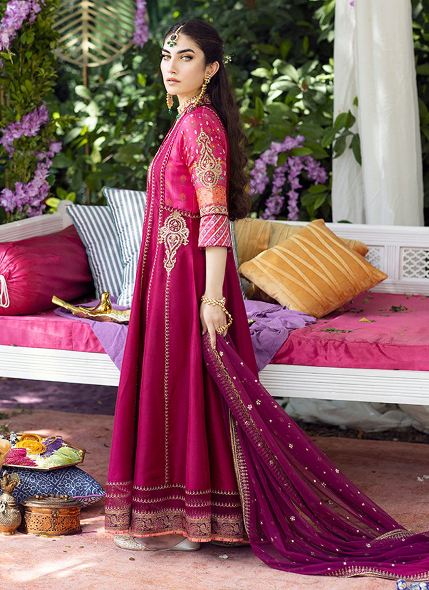 Zareen Fuchsia Kalidaar And Dupatta