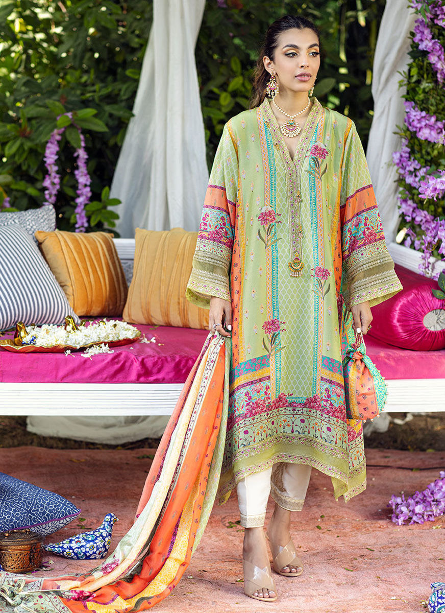 Erina Lime Shirt And Dupatta