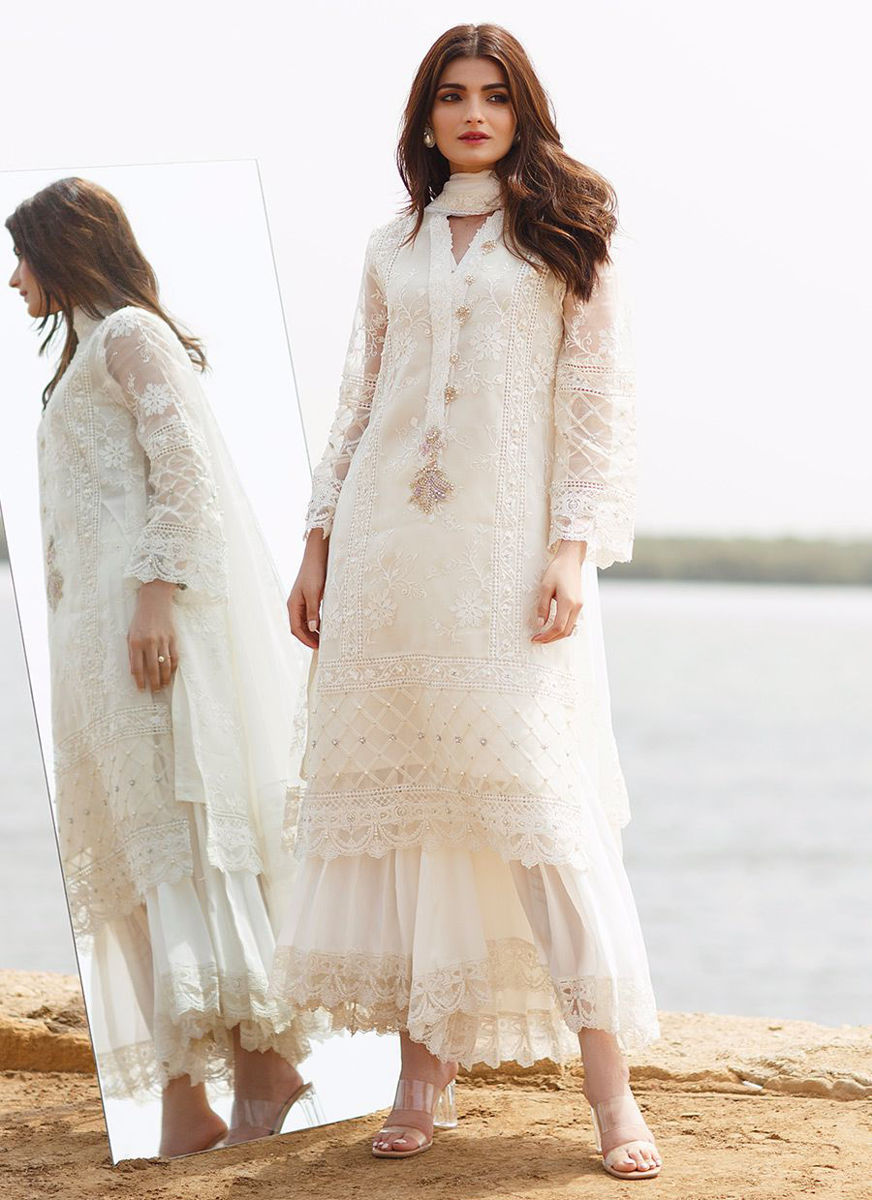 Accordian Pleated Culottes With Embroidery