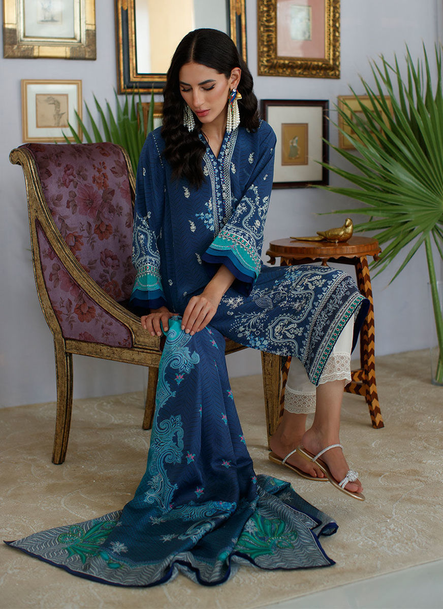 Aaliyah Midnight Shirt And Dupatta