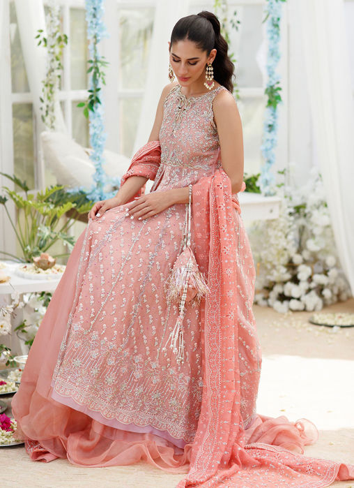 Chloe Coral Cutwork Kalidaar