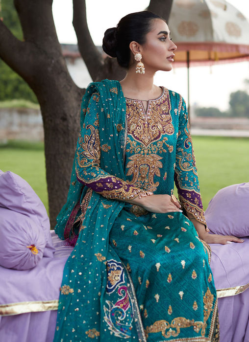 Sona Seagreen Mehndi Long Shirt
