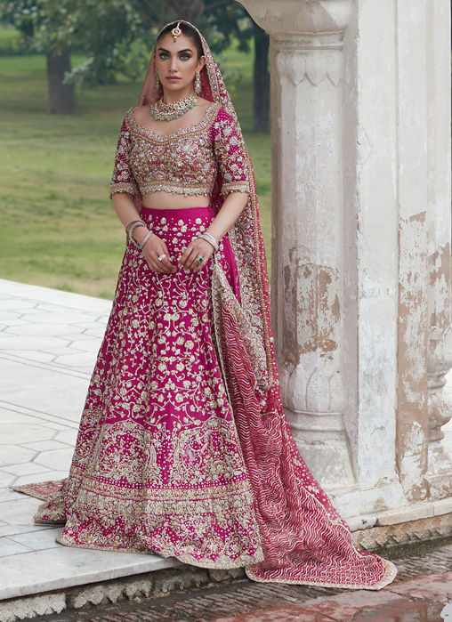 Picture of Gul Bano Berry Lehnga Choli Bridal