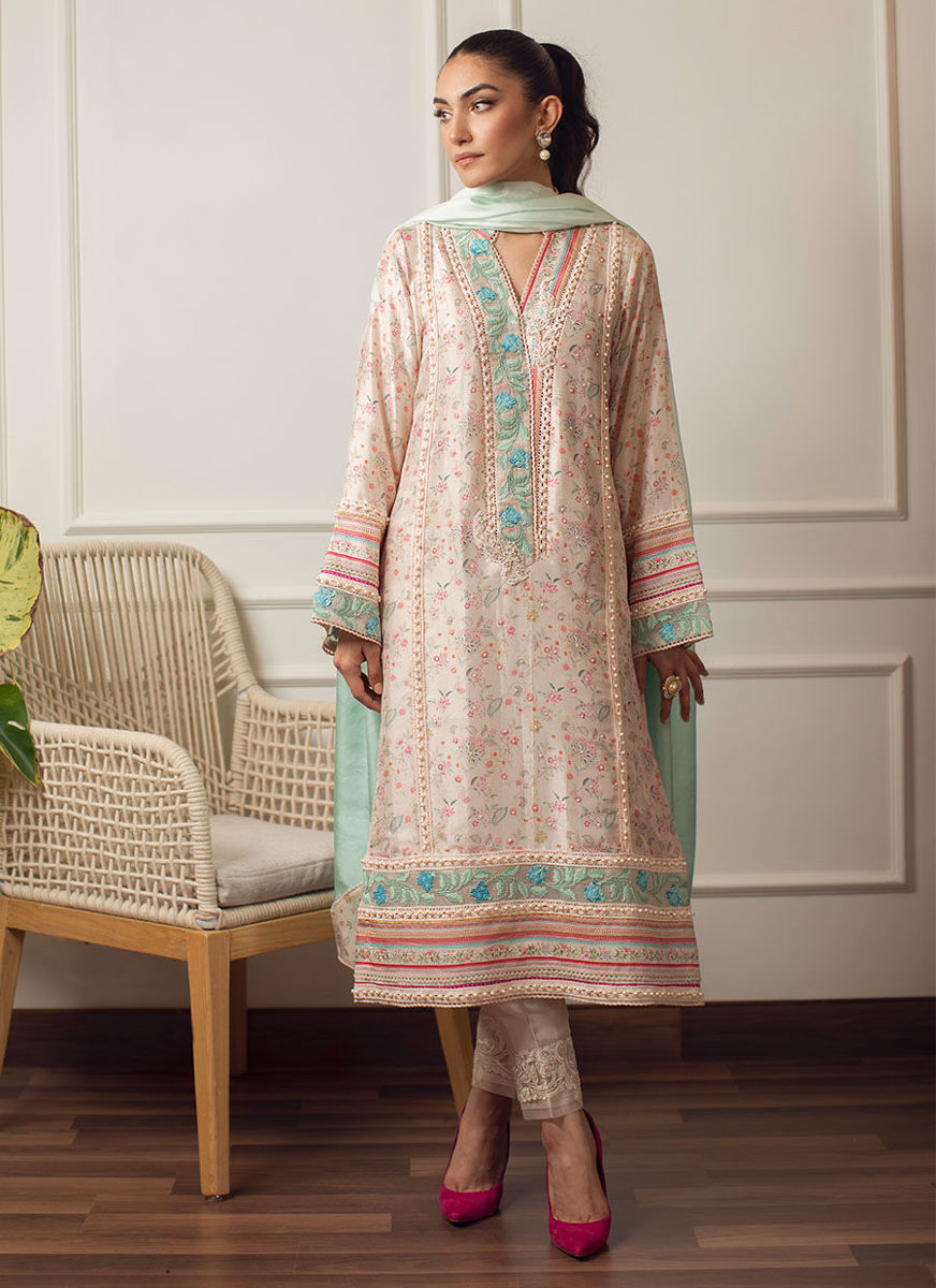 Enya Pink Shirt And Dupatta