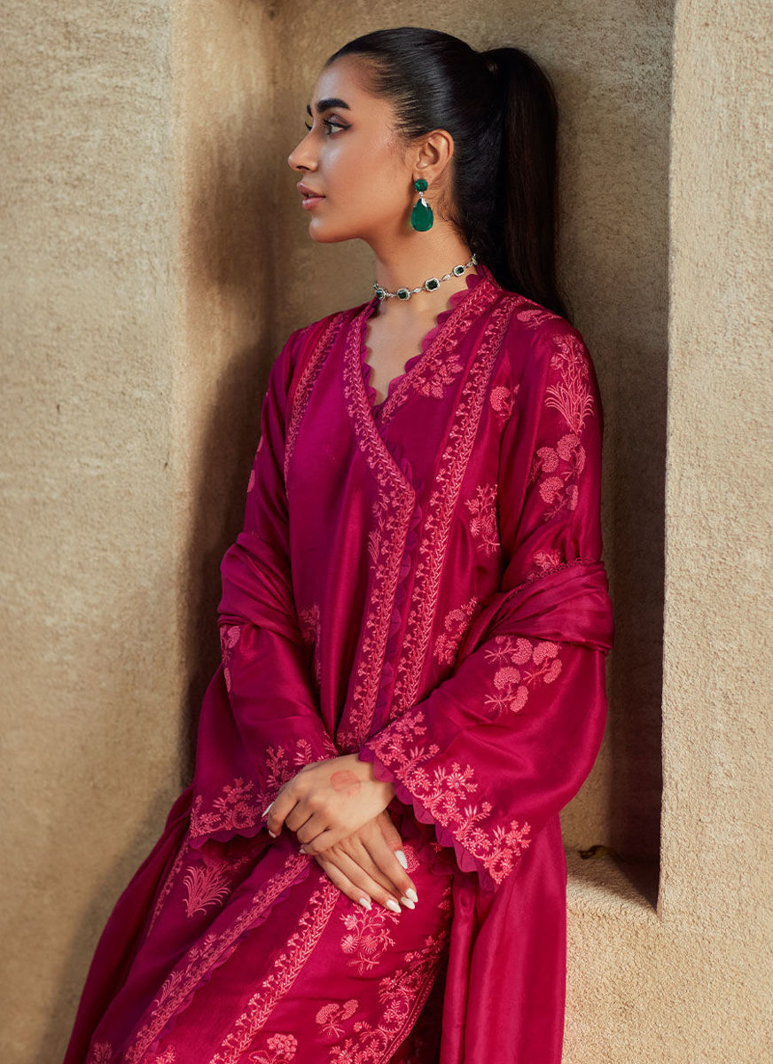 Gaelle Magenta Shirt And Dupatta