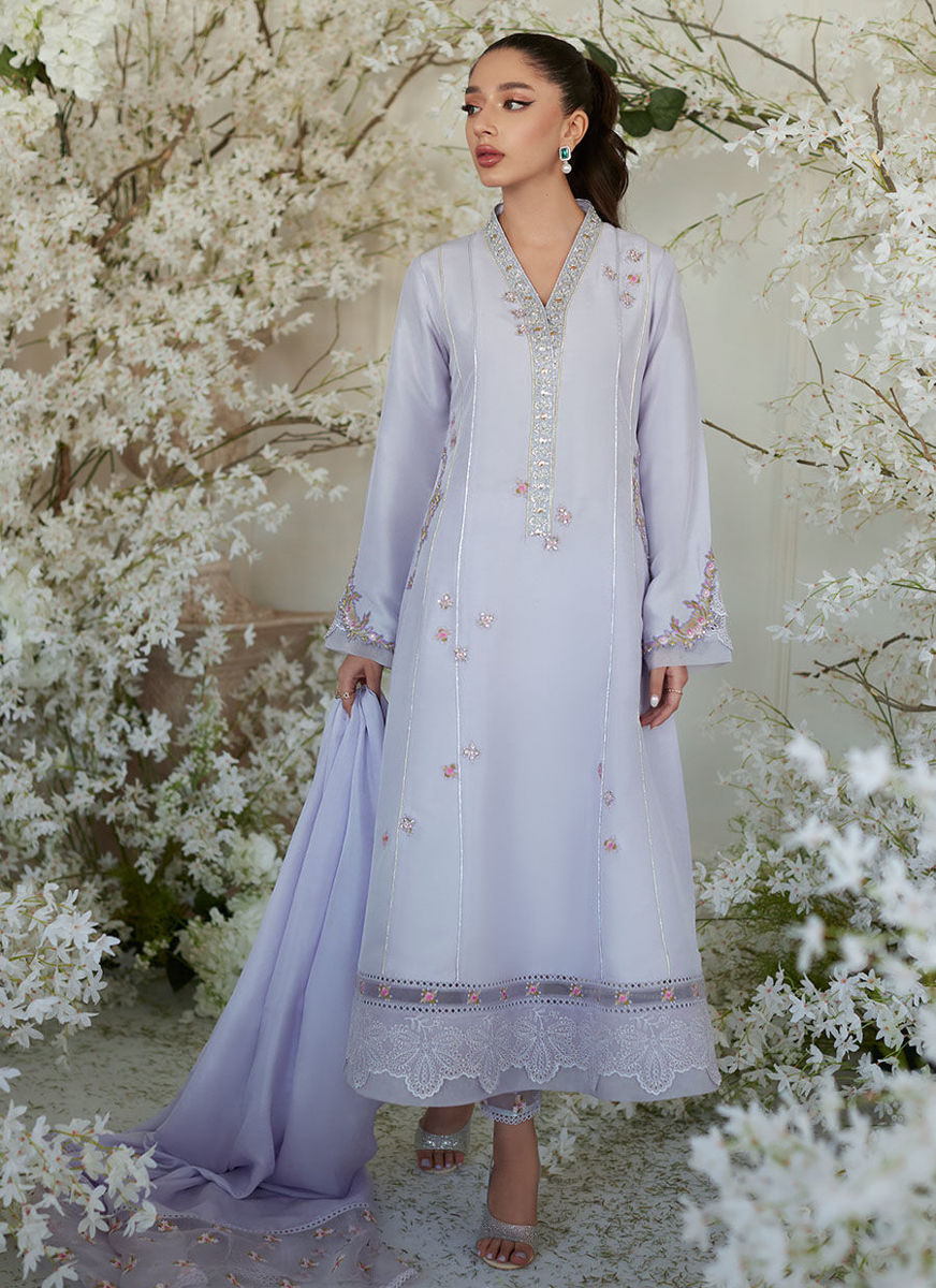 Willa Lilac Shirt And Dupatta