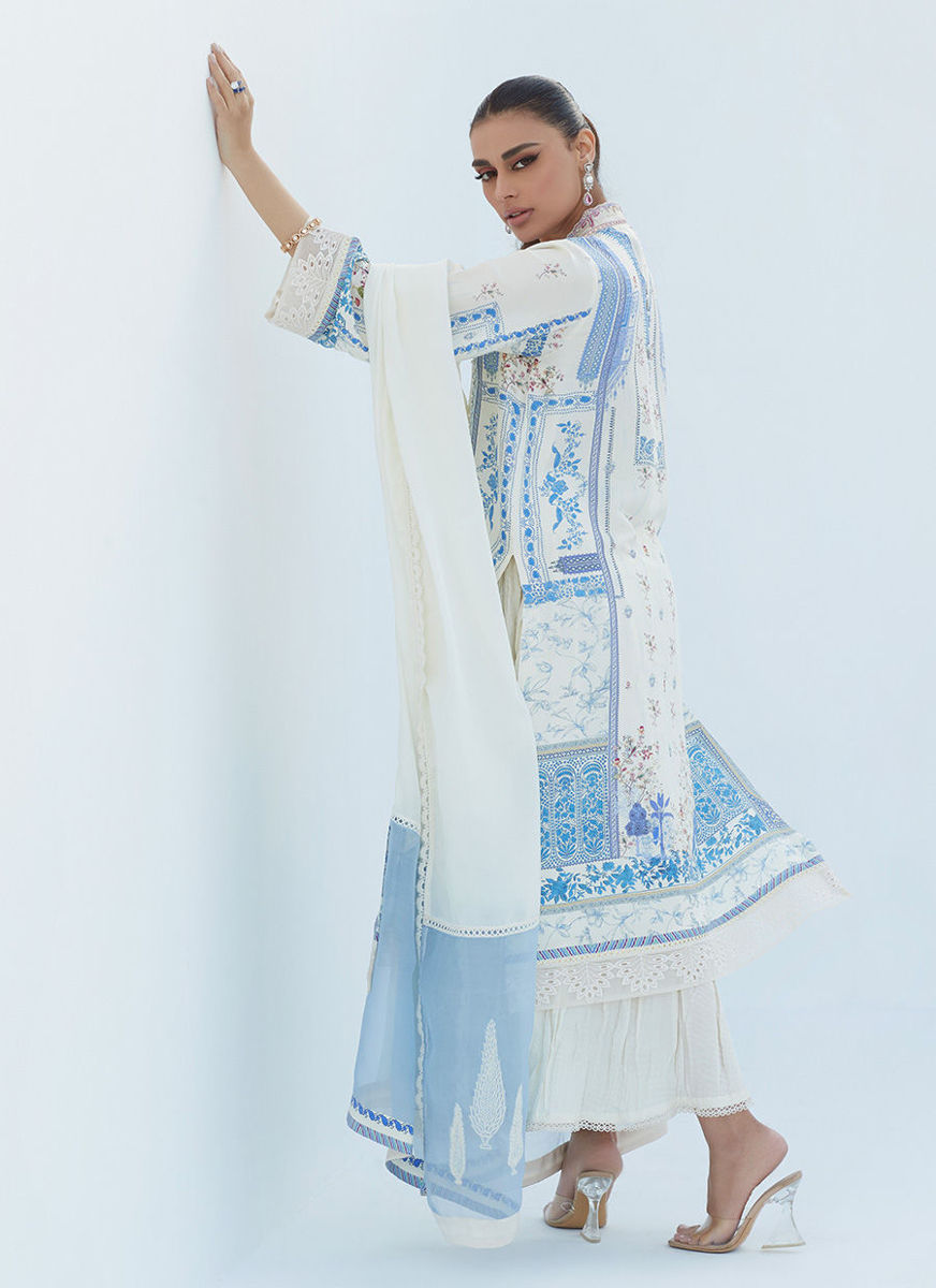 Erica Ivory Shirt And Dupatta