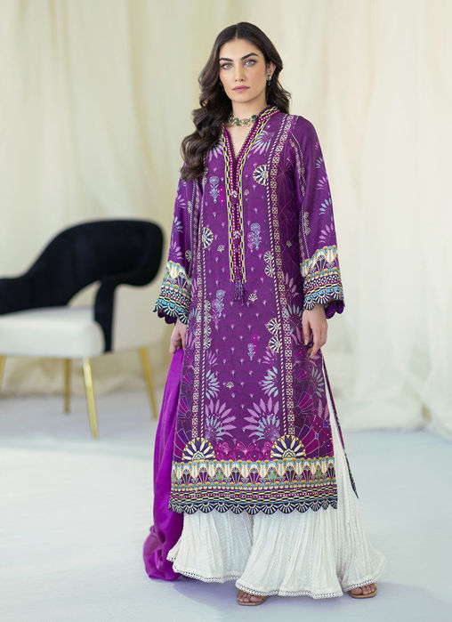 Picture of Myrtle Plum Shirt And Dupatta