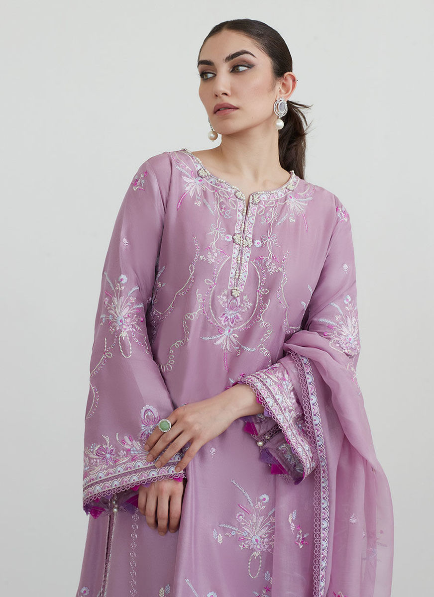 Mona Mauve Shirt And Dupatta