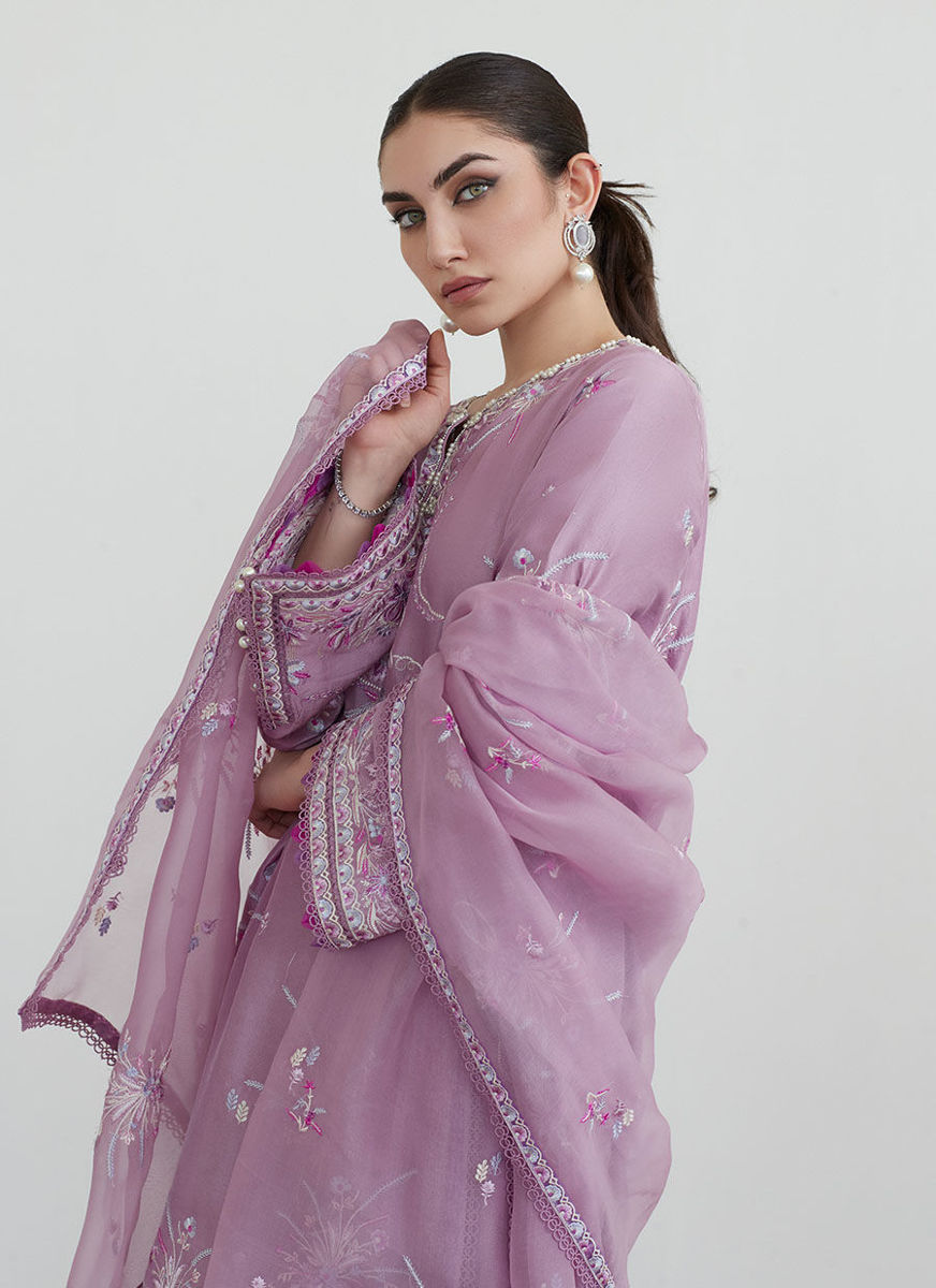 Mona Mauve Shirt And Dupatta