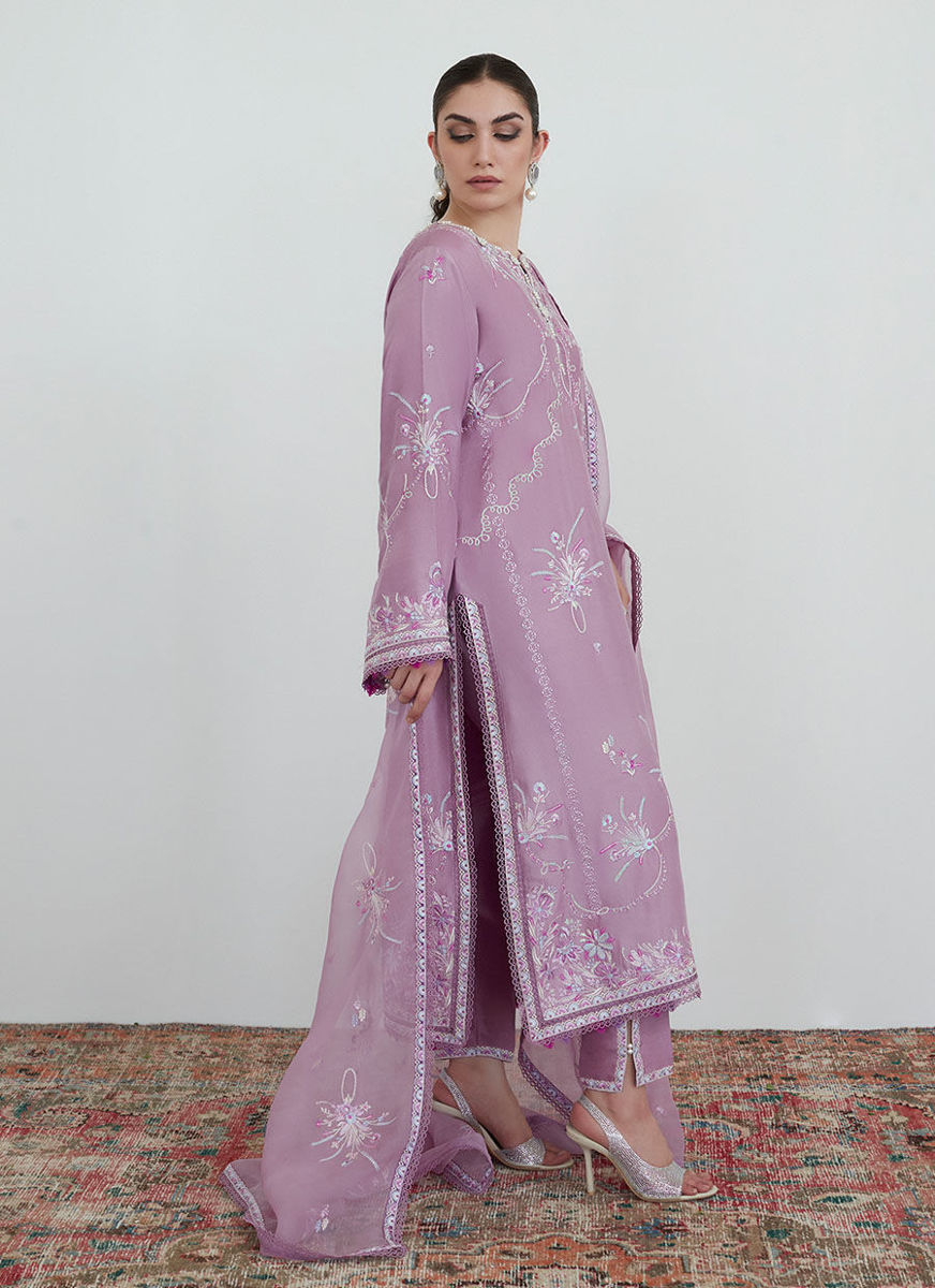 Mona Mauve Shirt And Dupatta