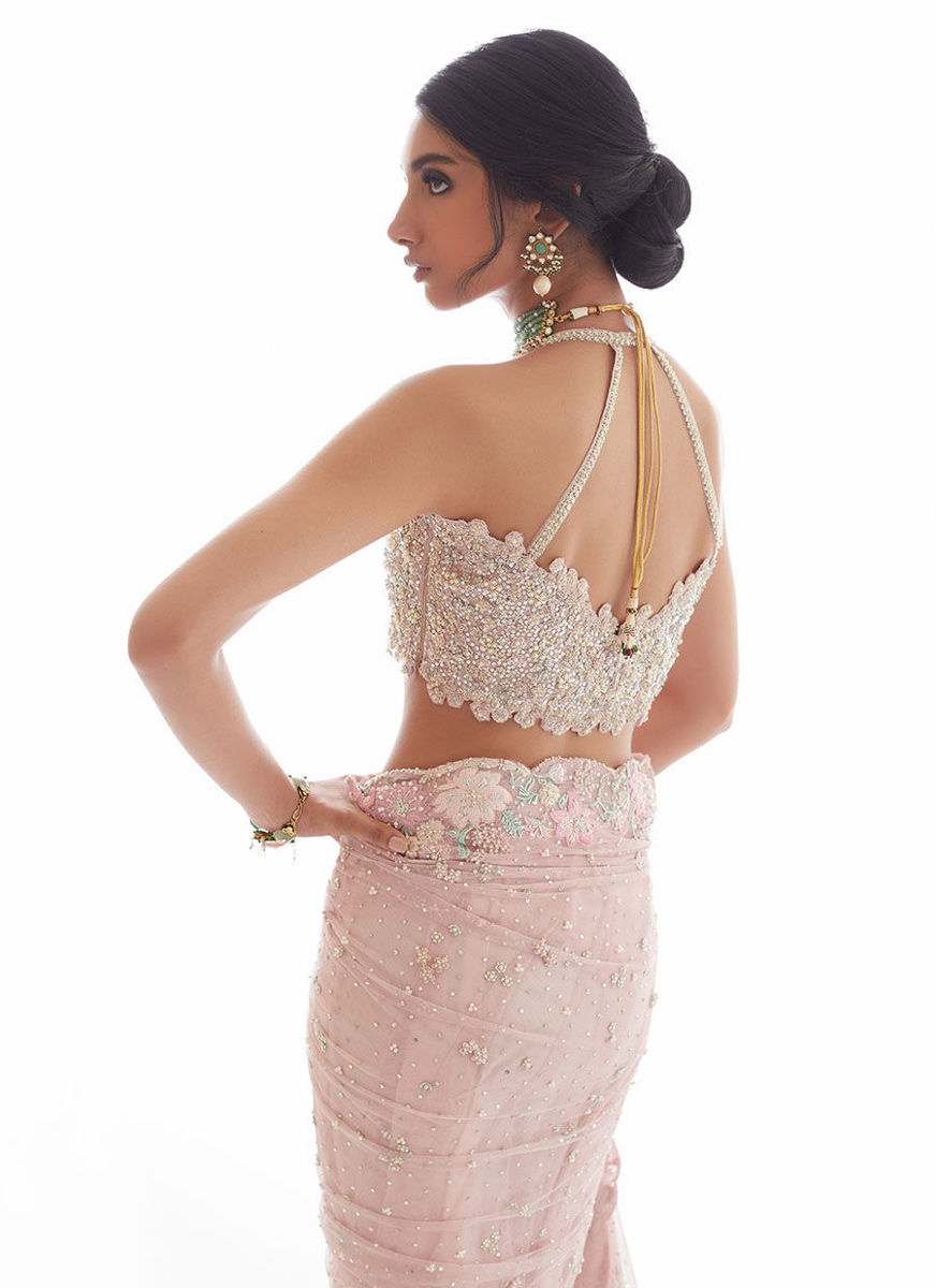 Rosa Dreamweave Saree with Cutwork Embellished Jacket