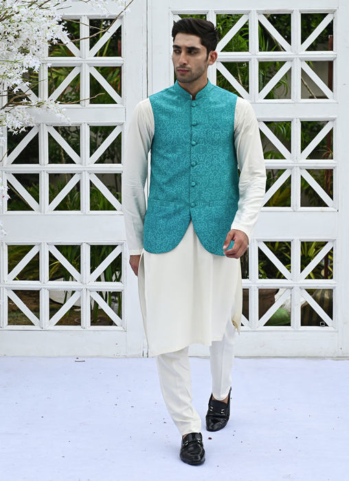Picture of Rana Teal Waistcoat