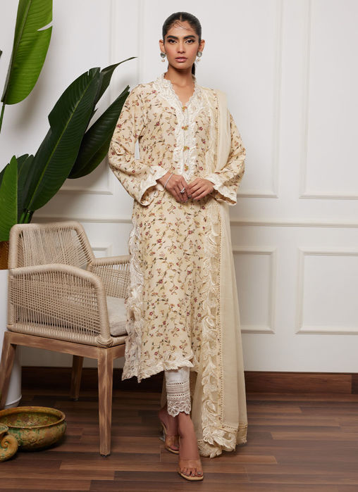 Picture of Dendera Ivory Shirt And Dupatta