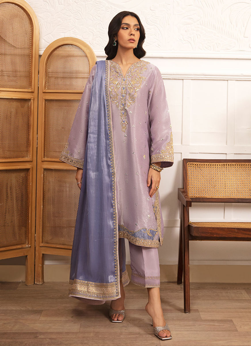 Elif Lavender Shirt And Dupatta