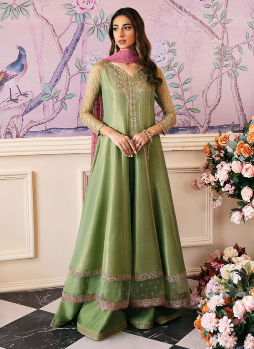 Picture of Anisa Apple Green Kalidaar And Dupatta