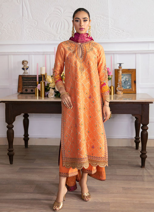 Picture of Aleen Apricot Shirt And Dupatta