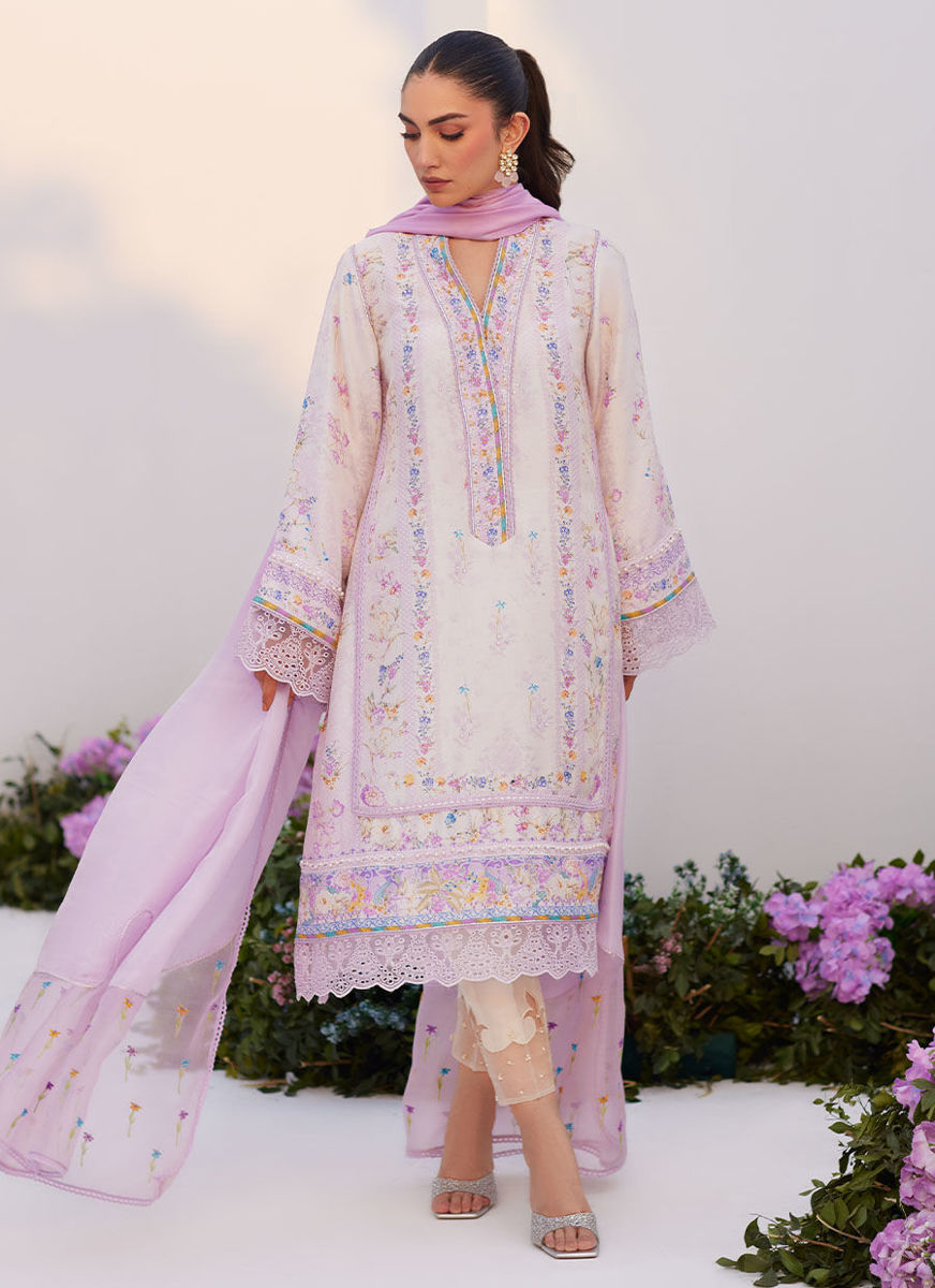 Heather Lavender Shirt And Dupatta