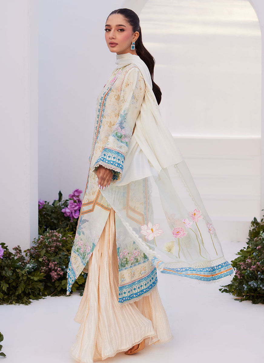 Turkish Aqua Shirt And Dupatta