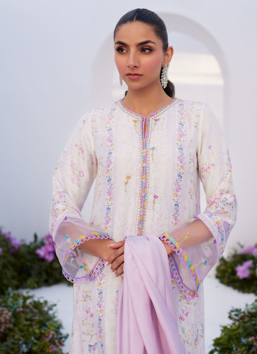 Thistle Lilac Shirt And Dupatta