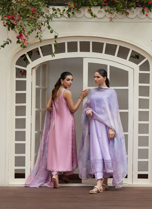 Spenny Embellished Raw Kalidaar With Printed Organza Dupatta