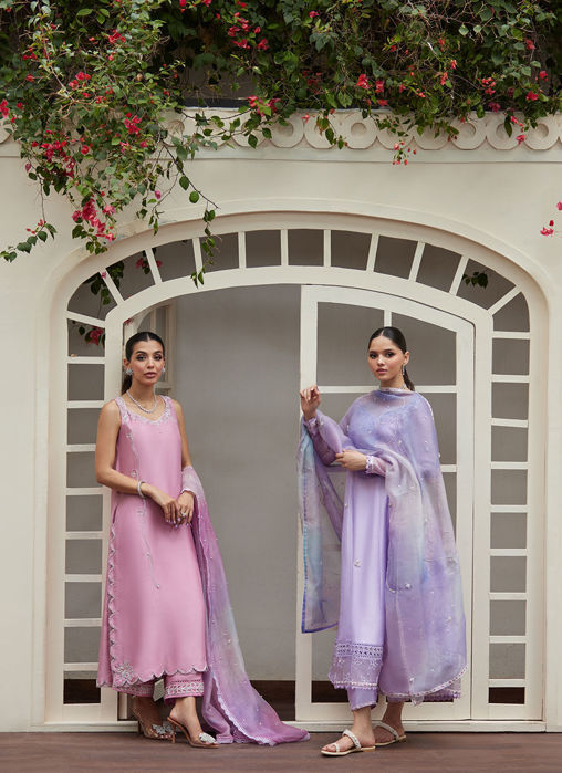 Spenny Embellished Raw Kalidaar With Printed Organza Dupatta