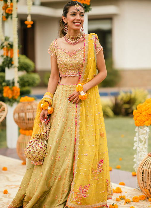 Zena Lime Lehenga Choli