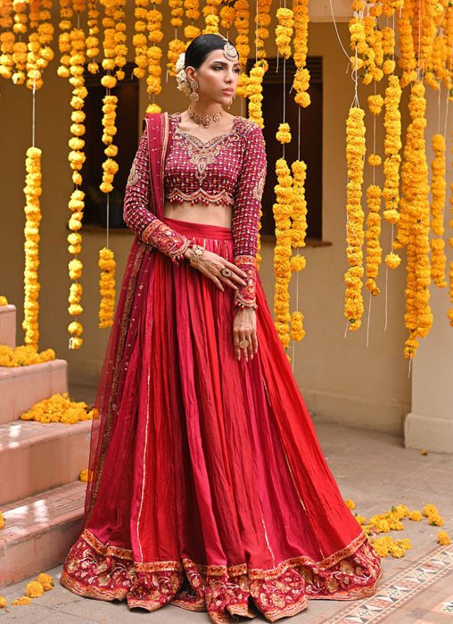 Picture of Lenora Deep Red Lehenga Choli