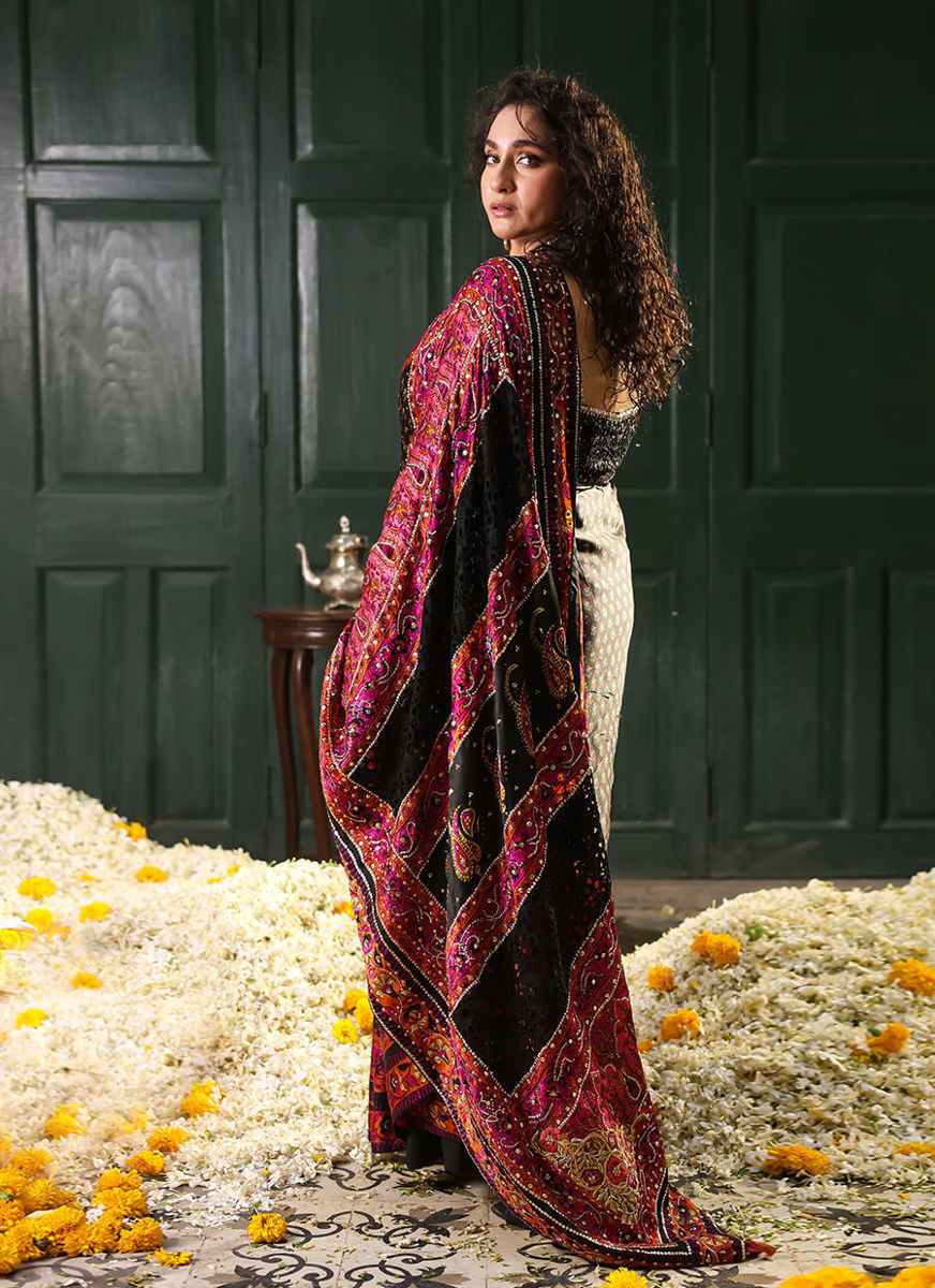 Ruthie Black Silk Saree