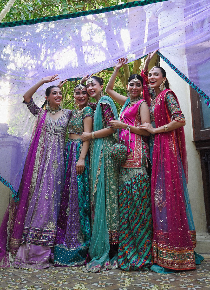 Bluebell Sea Green Block Printed Lehenga Choli