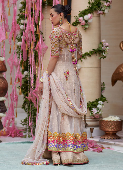 Meraki Beige Front Open Kalidaar