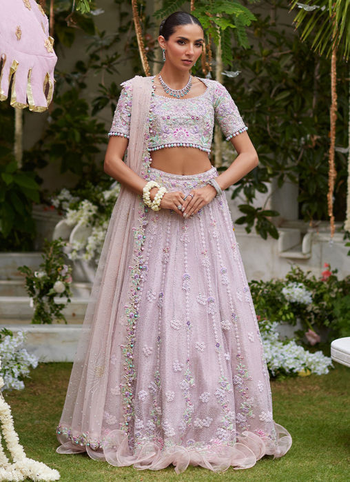 Picture of Gisel Powder Pink Lehenga Choli