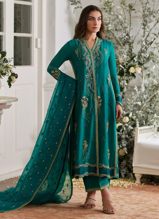 Ayda Sea Green Shirt And Dupatta