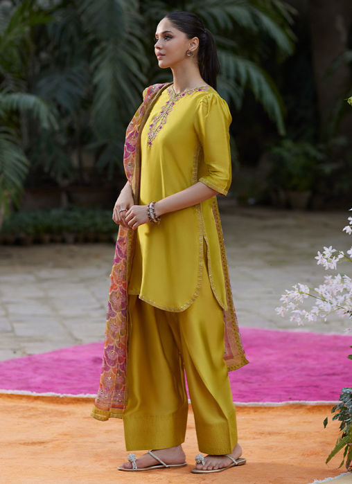 Sheyza Kiwi Shirt And Dupatta