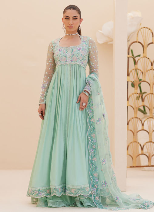 Freya Aqua Kalidaar And Dupatta