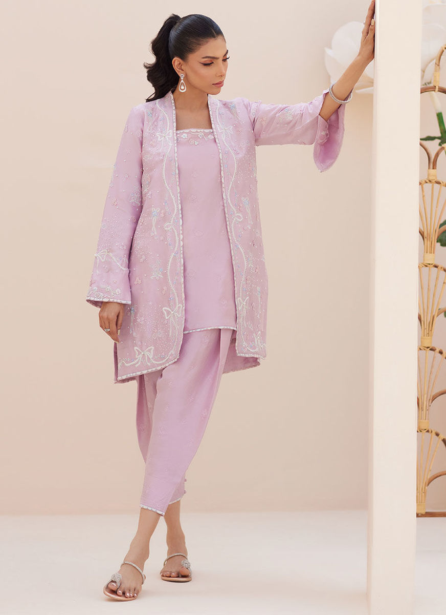 Layana Lavender Jacket With Slip