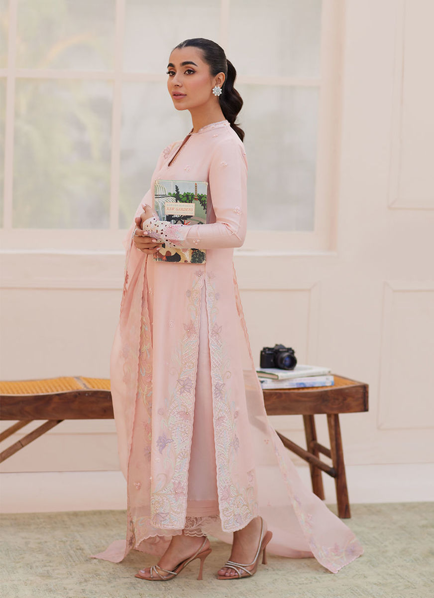 Aurora Pastel Pink Shirt And Dupatta