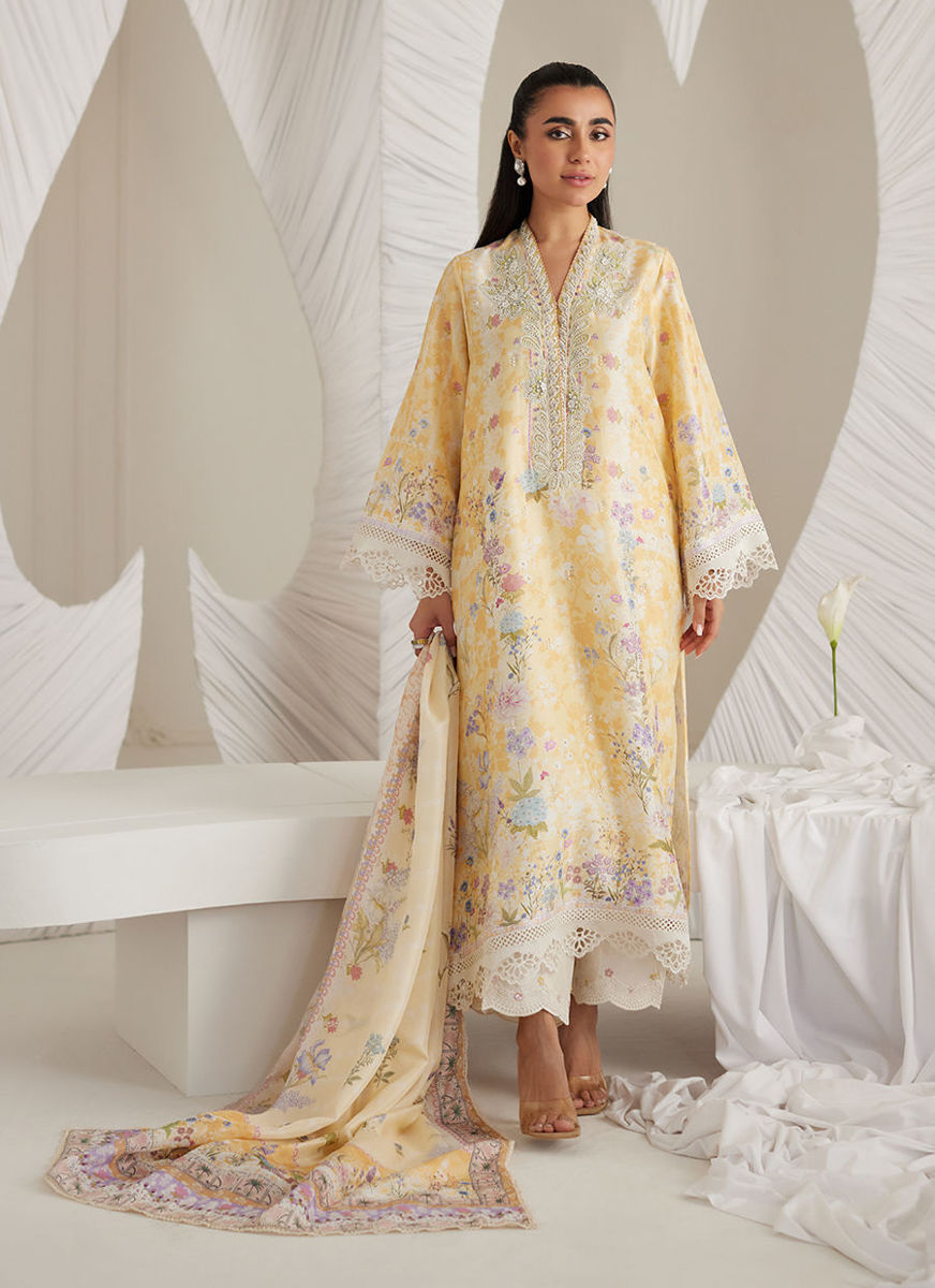 Gemma Lemon Shirt And Dupatta