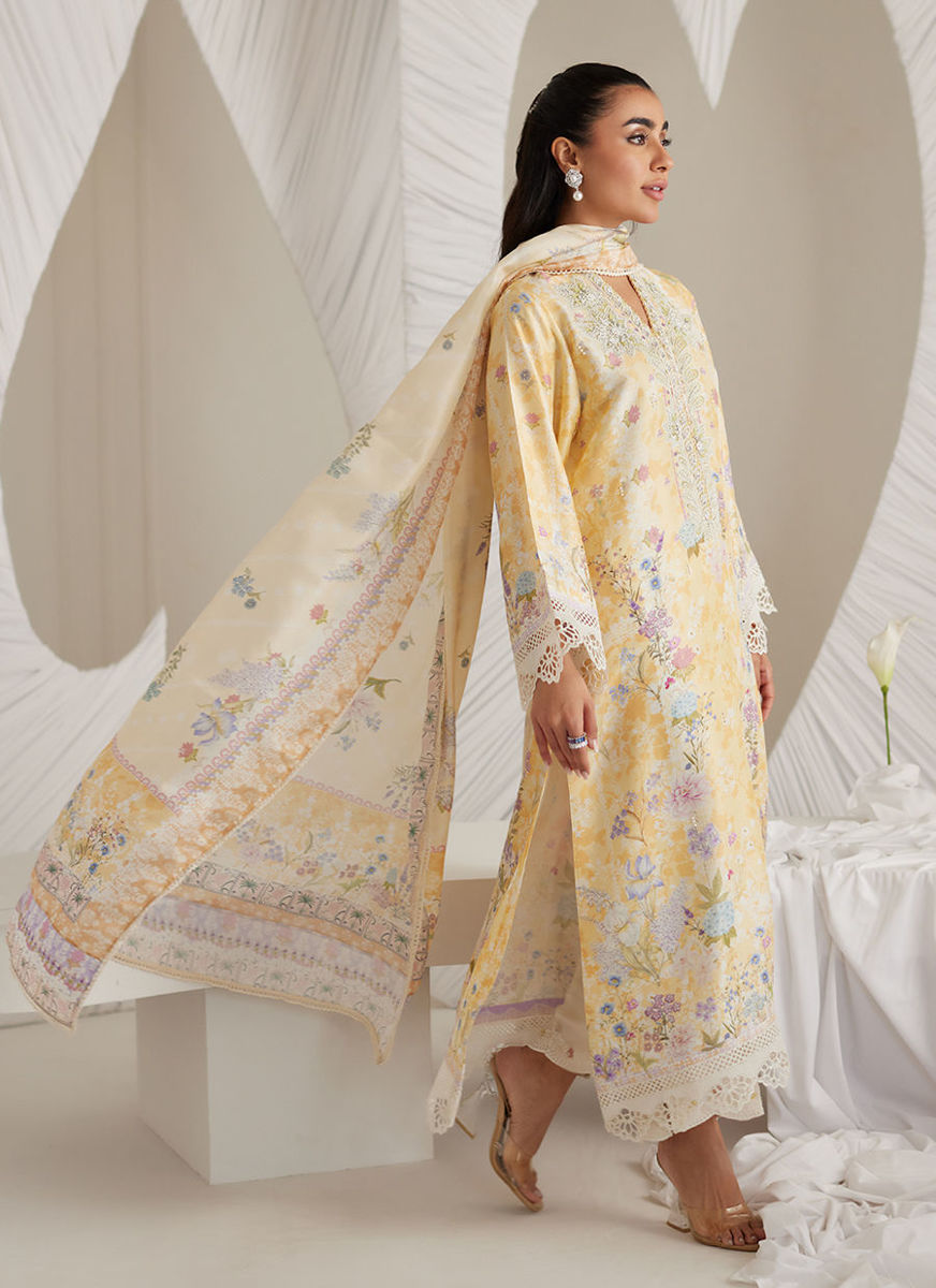 Gemma Lemon Shirt And Dupatta