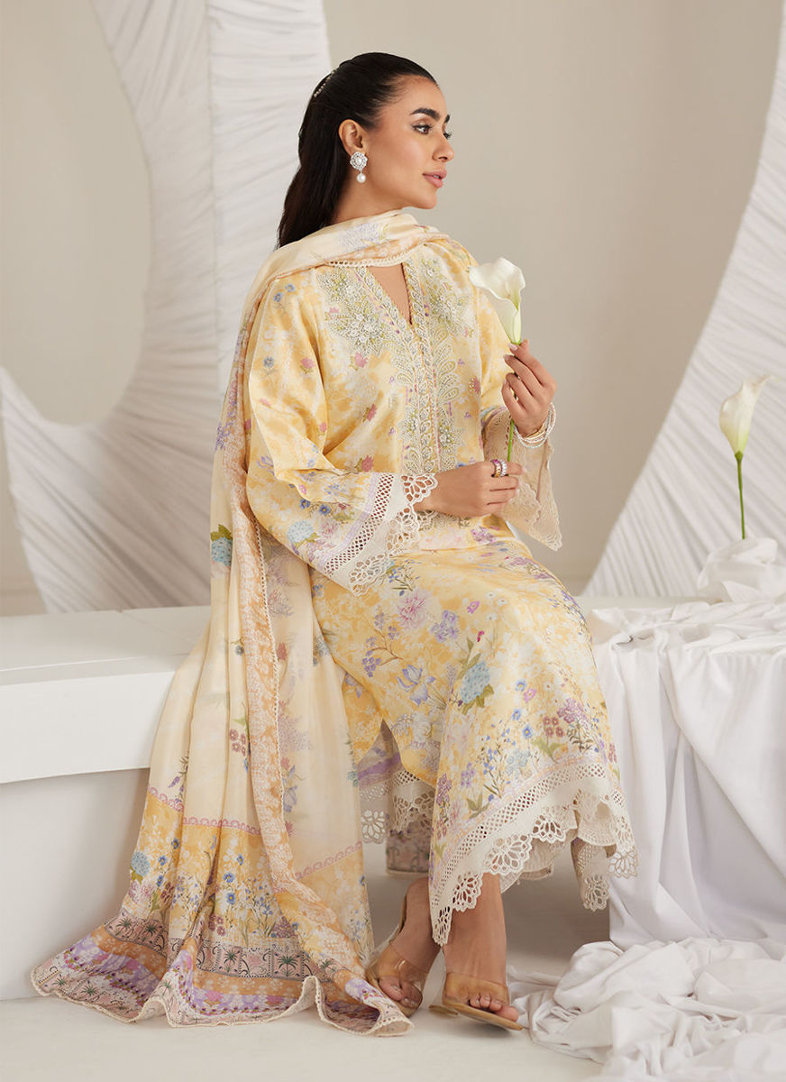 Gemma Lemon Shirt And Dupatta