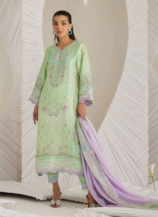 Felice Aqua Shirt And Dupatta