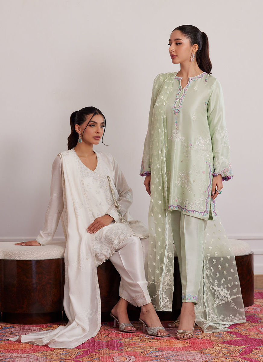 Pilar Mint Shirt And Dupatta