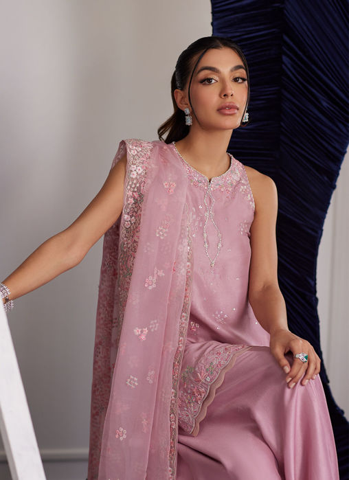 Demi Tea Rose Shirt And Dupatta