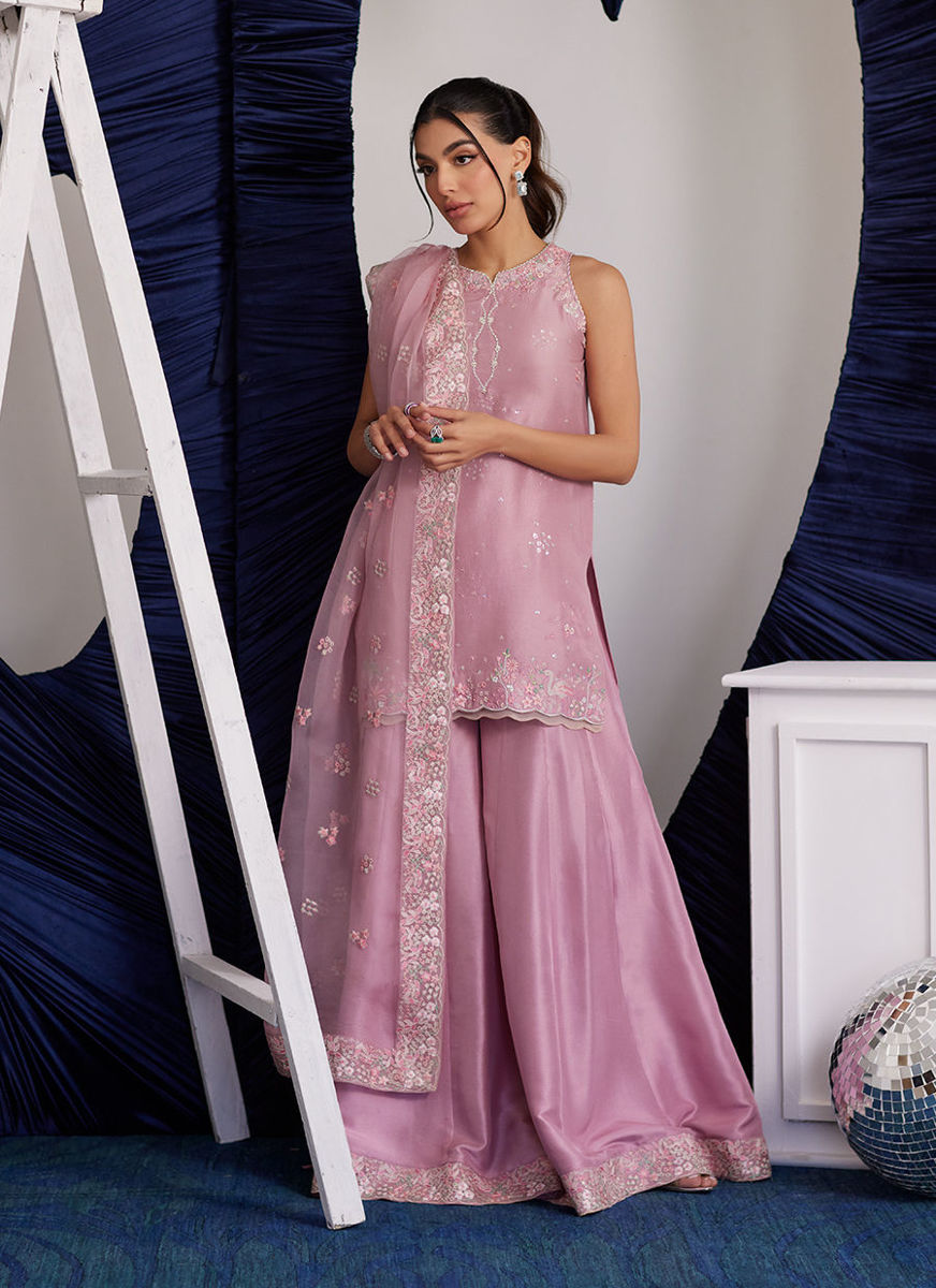 Demi Tea Rose Shirt And Dupatta