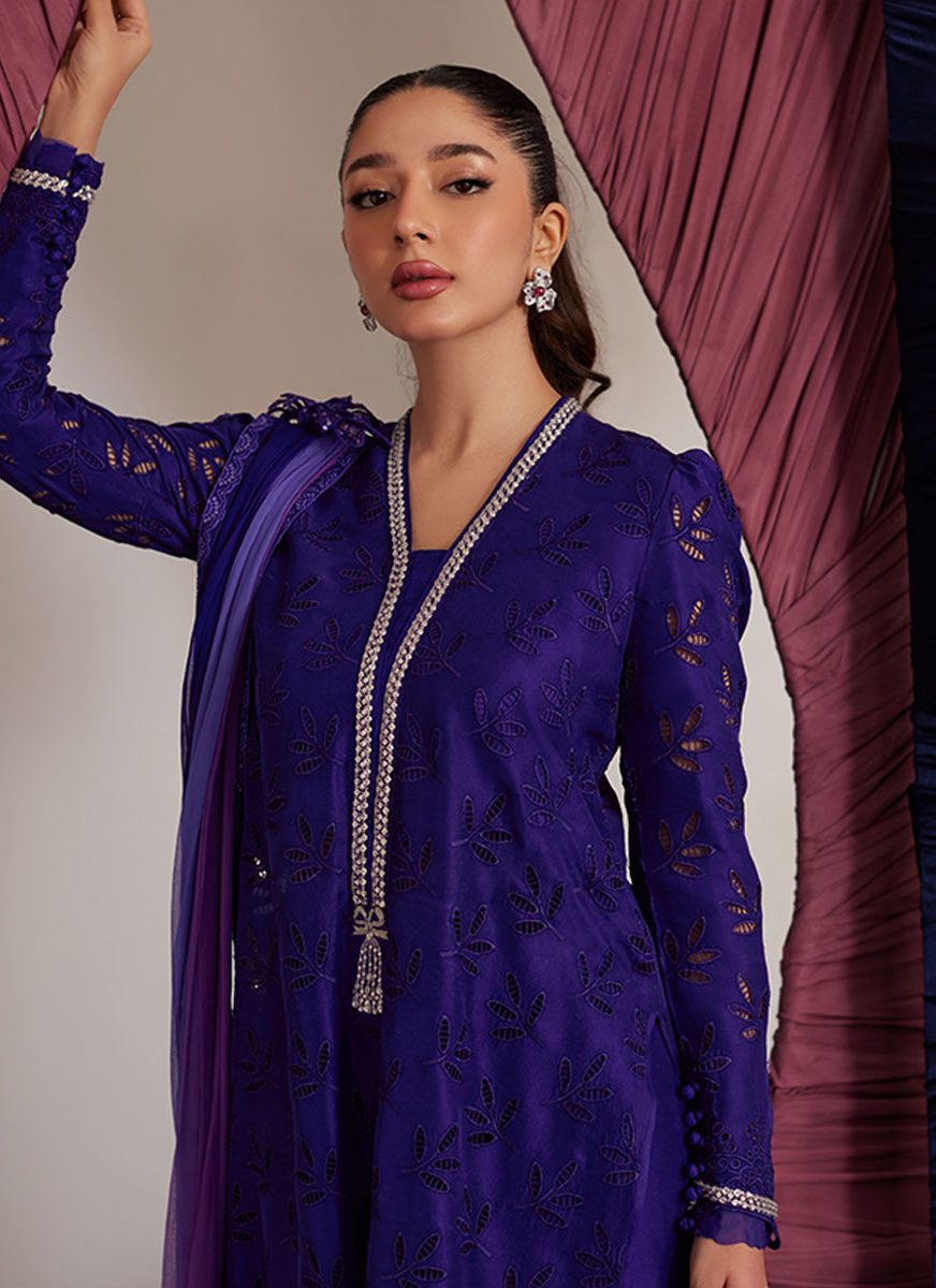 Gloria Indigo Shirt And Dupatta