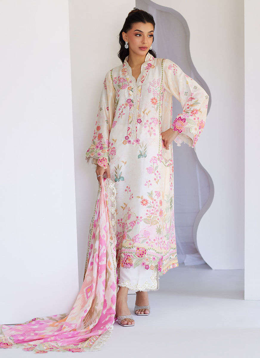 Faye Ivory Shirt And Dupatta