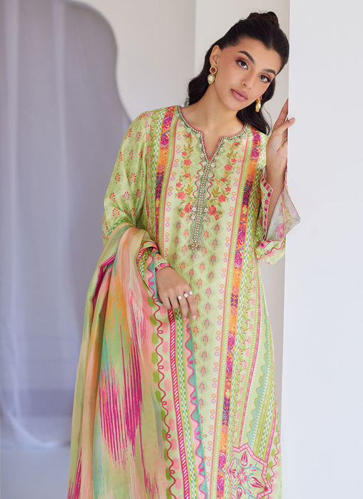 Vesper Kiwi Shirt And Dupatta